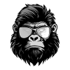 Gorille Hipster Cool Party
