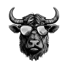 Taureau Hipster Cool Party Taureau