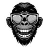 Monkey Hipster Cool Party