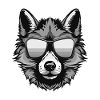 Wolf Hipster Cool Party