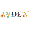 AYDEN Name mit Blumen geschmückt
