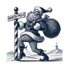 Funny Christmas pole dance Santa