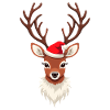 Christmas reindeer with red cap