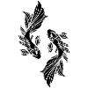 Two black fish