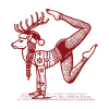 Christmas Funny Yoga Reindeer Design