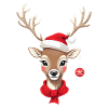 Christmas reindeer with cap