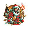 Weihnachtsmann Mit Stromschlag Humor