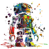 Pop Art Roboter