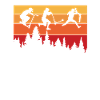 Adventurous scooter silhouette in