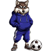 Footballer Wolf blue