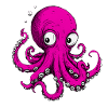 Octopus Drawing Pink