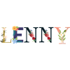 LENNY Name mit Blumen geschmückt