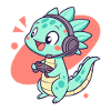 Gamer Dino - Cute and Playful