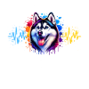 Sled Dog Heartline Husky