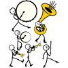Fanfare group stickmen