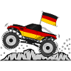 Monster Truck Allemagne Drapeau