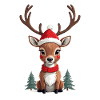 Joyeux Noël Renne Illustration