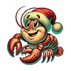 Christmas lobster with cap