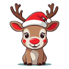 Merry Reindeer Christmas Picture