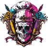 Koch Skull Skeleton Chef Crest
