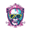 Punker Skull Party Crest