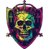 King Skull Crown Crest