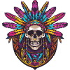 Indianer Skull Wappen