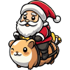 Hamster Santa Claus Cartoon