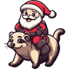 Suricate Père Noël Dessin animé