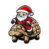 Armadillo Santa Claus Cartoon