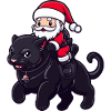 Panthère Père Noël dessin animé