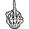 Skull Middle Finger
