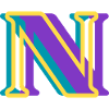 Mehrfarbiger Buchstabe n