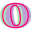 Mehrfarbiger Buchstabe o