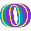 Mehrfarbiger Buchstabe o