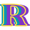 Mehrfarbiger Buchstabe r