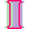 Multicoloured letter i
