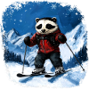 Skifahrer Dachs