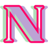 Mehrfarbiger Buchstabe n