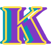 Mehrfarbiger Buchstabe k