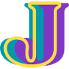 Mehrfarbiger Buchstabe j