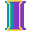 Mehrfarbiger Buchstabe i