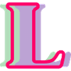 Mehrfarbiger Buchstabe l