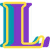 Mehrfarbiger Buchstabe l