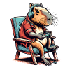 Capybara Gaming Nerd