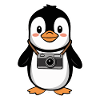 Cute Penguin with Camera Design