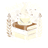 Bücher Kaffee und stille Örtchen