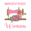 The power of a woman with a sewing machine seamstress