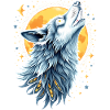Herzlinie Wolf - Mond-Kunst
