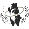 Dancing brown bear with